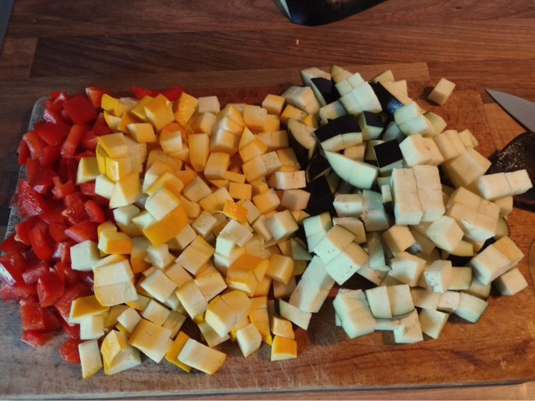 Zucchini, Aubergine, Paprika